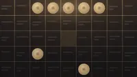 A bingo card in the Collective's black and gold, its squares filled with song titles instead of numbers and a winning line of five marked in gold.